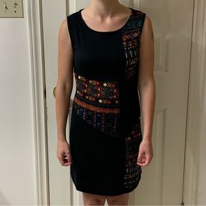 🌷3 for $25🌷Coline, US S (Fits Up To US M), Black Tribal Pattern Knit Dress